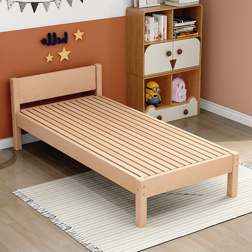 Juelebang children's bed beech single bed crib splicing bed solid wood bed small apartment splicing large bed single bed 1000mm*2000mm