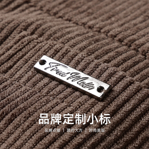 Mark Huafei Corduroy Premium Lapel Jacket Men's Autumn and Winter New Youth Trendy Plush Jacket Brown Brown 318 L (175)