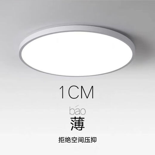 Shixia ultra-thin LED ceiling lamp extremely thin round super bright living room dining room bedroom bathroom corridor aisle balcony small light white light diameter 9.5cm-6W disc lamp