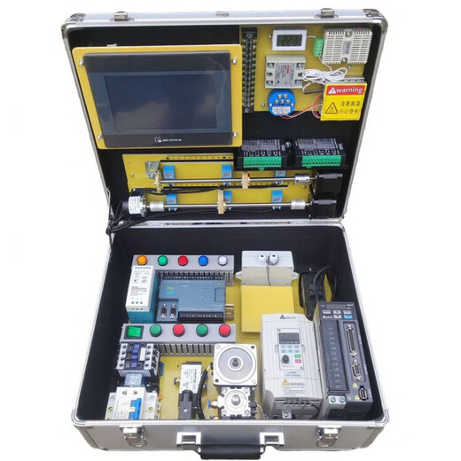 FX3U Lernchassis SPS-Programmierkit Elektriker-Lernwerkzeug Hellgrau Basic + Frequenzumwandlung + Servo x Weiluntong 7 Zoll x inländischer Mitsubishi FX