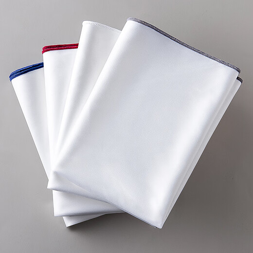 Aimili's home, cup cloth, special towel for wiping cups, rag for wiping glass to absorb water, cloth for wiping red wine glasses, hotel cup wiping cloth, soft silk cup wiping cloth, burgundy edge, 3 pieces, small size 35*50cm