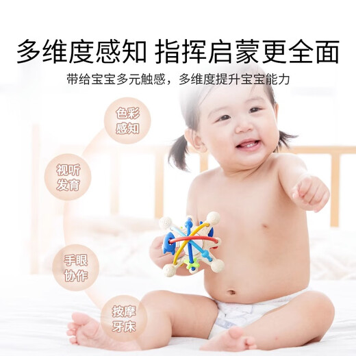 YEEHOO Manhattan hand ball baby silicone chewable toy molar teether baby chewing gum Manhattan hand ball