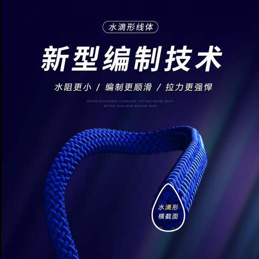 Qiansifang Dali horse fishing line 12 braid main line sub-line braided line PE line sub-line sea fishing fishing line Dali horse line 12 braid gray 100 meters sea hunter packaging No. 3.0