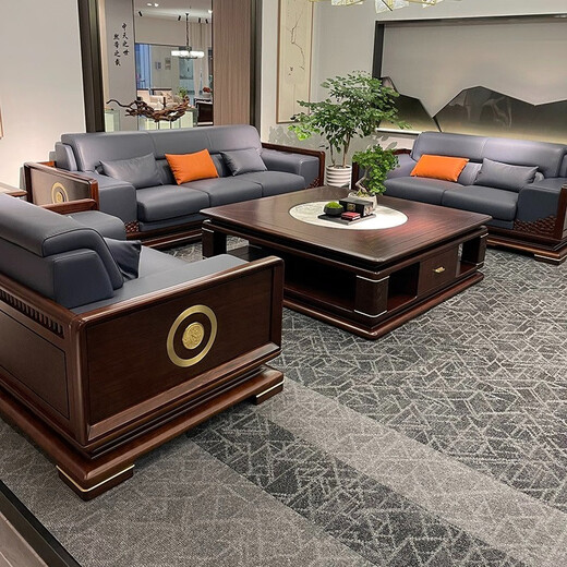 Jiushui new Chinese style all solid wood executive desk simple boss desk president desk writing desk ebony wood office business customization ebony wood material