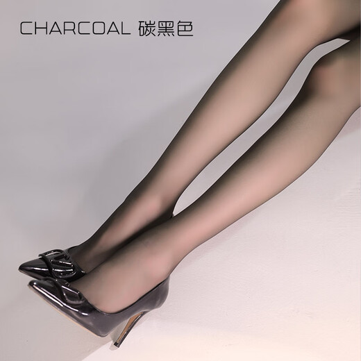 Lai Mi Runsi 0.01 stockings mid-waist deep crotch silky ultra-thin sexy transparent pantyhose black seamless closed crotch M size