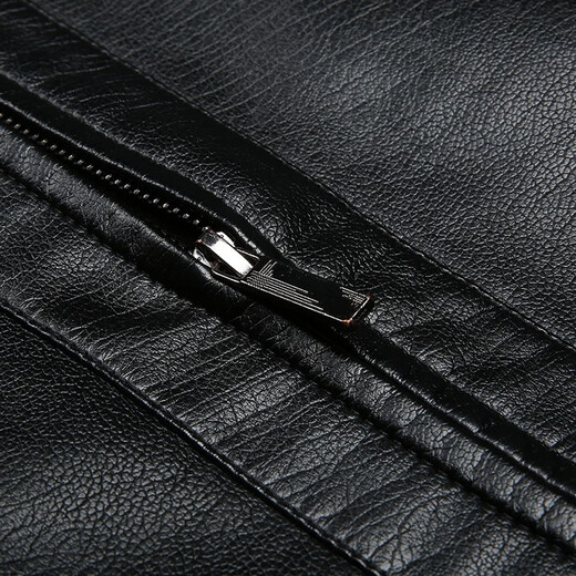 Hengyuanxiang leather jacket for men in autumn and winter, middle-aged men's velvet thickened stand-up collar jacket, warm leather jacket, middle-aged and elderly men's tops