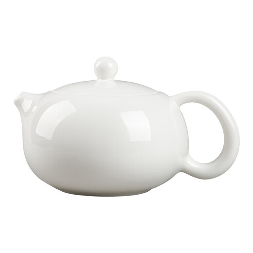 Tang Feng white porcelain Fengming teapot Kungfu teapot household mutton fat jade porcelain Xishi teapot for one person tea set ceramic single pot white porcelain Fengming teapot 220ml
