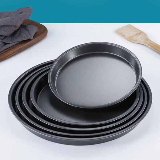 G LUXOME披萨盘饼底烤盘689寸pizza盘子烤箱蛋糕模具家用烘焙工具 11寸碳金披萨盘-星空灰