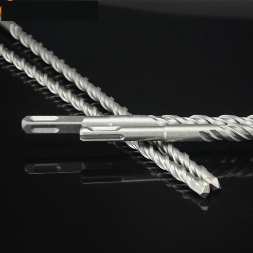 Square handle four-pit electric hammer drill bit, handle impact drill bit, extended wall drill bit, concrete drill bit, square handle 6*300mm (price for one)