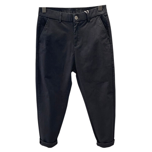 OUSUOLANG (OUSUOLANG) CONE SOLIDO CONE SOLIDO PRIMPRA Pantalones casuales para hombres Pantalones de pies pequeños elásticos de pies pequeños versátiles de estilo para hombres Khaki 31