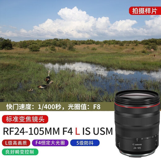 Canon RF full-frame zoom mirrorless lens, suitable for R7 R8 R10 R5 R62 professional mirrorless cameras, professional mirrorless lens RF24-105mmF4 IS USM standard zoom, disassembled, official standard, no UV/filter/cleaning kit, only factory configuration