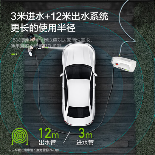 Lutian (LUTIAN) Snow Leopard PRO high-pressure household car washing machine 1800W high-power induction cleaning machine water gun water pump car brushing tool