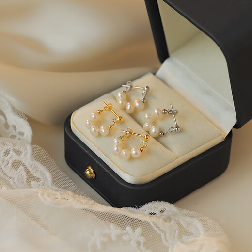 Crystal 99 Pure Silver Earrings for Women 2025 New Earrings and Beads Earrings High-end and Practical Heartfelt Birthday Gifts for Girls