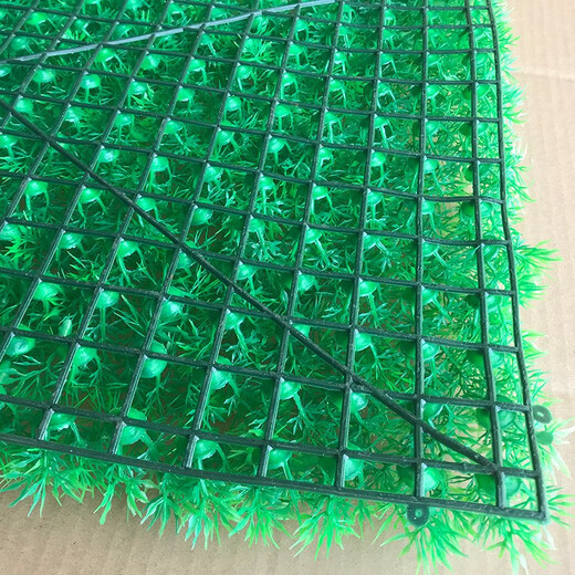 Win the show, simulated plant wall, green plant wall background wall, green simulated plant mall advertising door head artificial decoration, four-headed grass 40*60CM without decoration one piece