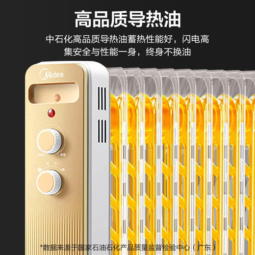 Midea Powerful Heat Electric Oil Heater/Household Heater/Heating Electric Heater/17 Electric Radiators/Vertical Heater Large Area Humidification and Constant Temperature HYW30GW