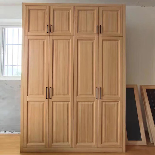 Shenyi cypress high-end solid wood panel log wardrobe free combination whole house customization measurement deposit