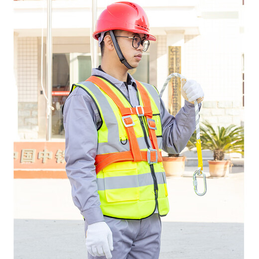 Xinbailong anti-fall safety belt, high-altitude work rope, air-conditioning, outdoor construction, double-back 3-meter large hook BL-Z63