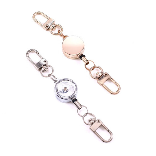 
Kafus Small 2.0 All Metal Retractable Cuff Two-End Double Cuff Easy-Tight Cuff Zinc Alloy Easy-Tight Card Cuff Cuff Cuff Cuff Card Extension Cuff Double Keychain Accessories Customizable Drop Shape 9922 Gold Retractable Cuff + Smiley 1