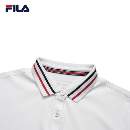 FILA official women's short-sleeved POLO shirt 2020 summer new sports knitted short-sleeved shirt women's standard white-WT170/88A/L