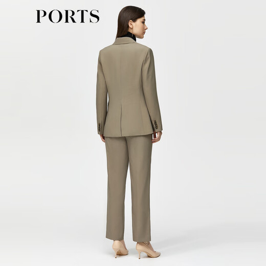PORTS new women's long-sleeved suit ALM8J015MWP098 brown XS (2)