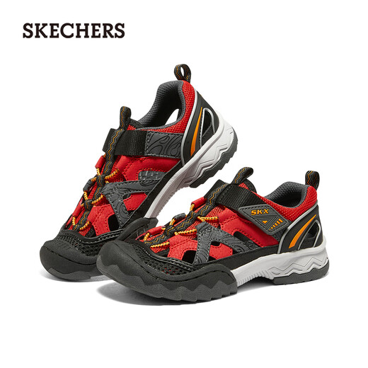 Skechers Children's Shoes Men's Fashion Fisherman Shoes Trendy Baotou 407031L Red/Black/RDBK 32