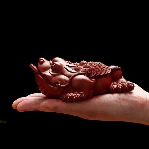 Gold inlaid jade tea pet ornaments tea ceremony accessories toad tea pet purple sand golden toad tea table ornaments tea room tea toys tea set Dahongpao golden toad