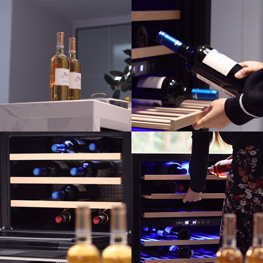 XSAN built-in red wine cabinet, constant temperature and humidity wine cabinet, household small living room built-in refrigerated cabinet, 24-bottle constant temperature wine cabinet