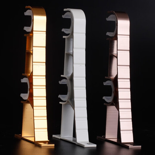 Xinfeiyu top-mounted side-mounted single-rod curtain rod Roman rod accessories bracket seat base shelf bracket rod bracket hook accessories thickened maroon double bracket