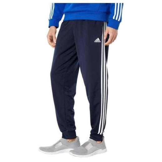 Adidas (adidas) men's pants sweatpants jogging pants straight pants knitted trousers three-bar training pants spring and autumn 9192828 Black/Black black M (suitable for waist circumference 81-88cm)