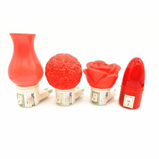 
Su Mo LED energy-saving small light bulb orange red night light plug-in with switch socket light feeding bedroom crib headlight small white light white light-3W-695