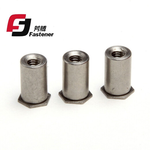Fangteng stainless steel 304 blind hole pressure riveting nut column BSOS pressure riveting nut column pressure riveting parts M2M2.5M3M4M5M6M8 20 pieces BSOS M3x8 hole 5.4