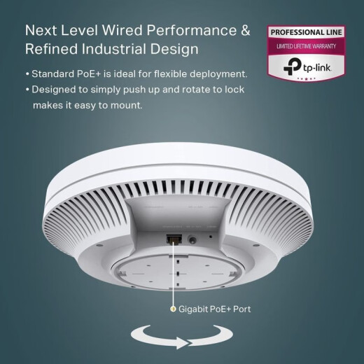 TP-LINKEAP670 High-End Business AX5400 Wi-Fi6 Wireless Network Access Point Ceiling Mount White, Designed for Business Environments Education Shopping Mall Office Conference Room Ultra-fast WiFi6 Speed, Centralized Cloud Management