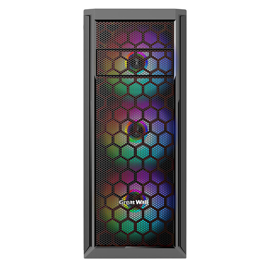 长城（Great Wall）硬汉M100电脑机箱（E-ATX主板/铁网/顶部360水冷位/双U3/0.6mm钢板/7风扇位/光驱位/5080显卡）