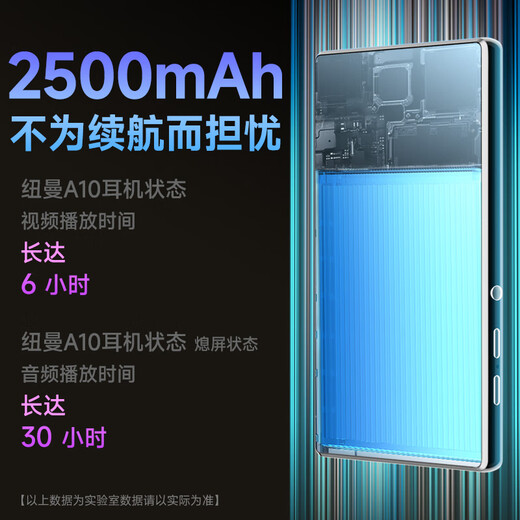 Newman A10 smart mp3/mp4 music Ai player WiFi Internet access Bluetooth 5.0 inches 4+64G Android 13 online listening to MP5 touch screen video novels black