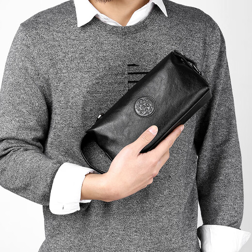 Binli Kangaroo Fashion Handtasche Herren Ledergeschäft große Kapazität Herrenkupplung Kleidung Freier Mode Handgelister Handy Tasche Handtasche Xiangyun geprägt Mark 2099