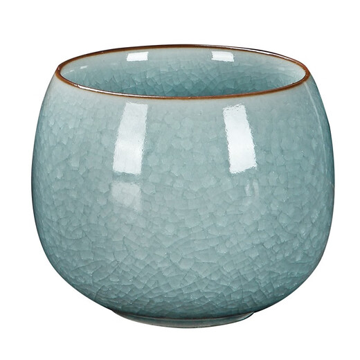 Tangfeng Ru Kiln Master Cup Single Cup Kung Fu Tea Cup Ceramic Tea Cup Tea Set Personally Used High-end Ice Flower Ice Crack Cup Ice Flower Belly Measuring Cup