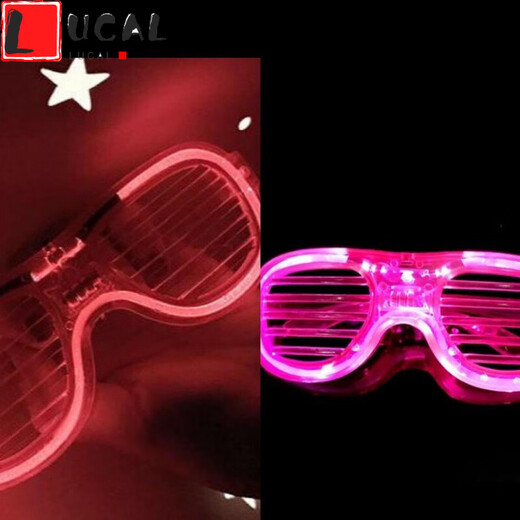 LUCALY's new Internet celebrity sunglasses, technology-sense luminous glasses, disco and Douyin female cyberpunk atmosphere props, ordinary luminous glasses