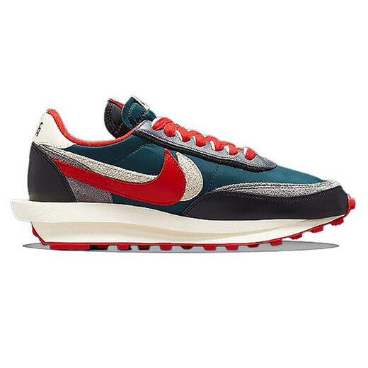 Nike (Nike) Sacai x Vaporwaffle Tres partes Deconstrucción Sports y zapatos casuales para hombres y mujeres DJ4877-300 Negro, azul y rojo 36