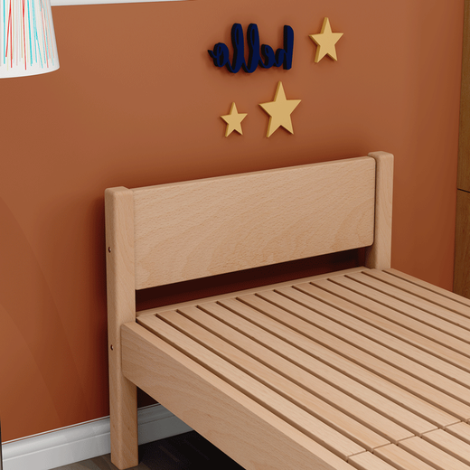 Juelebang children's bed beech single bed crib splicing bed solid wood bed small apartment splicing large bed single bed 1000mm*2000mm