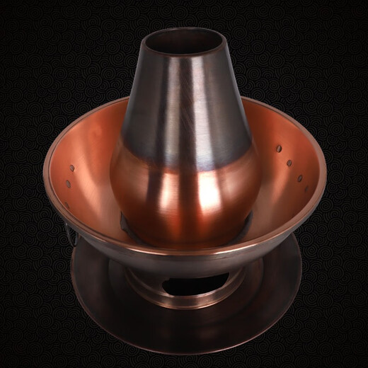 Copper Liu Ford thick pure copper hot pot old-fashioned charcoal hot pot household mandarin duck pot old Beijing mutton shabu pure copper handmade copper pot 34 cm mandarin duck pot for 8 people place an order and note the color
