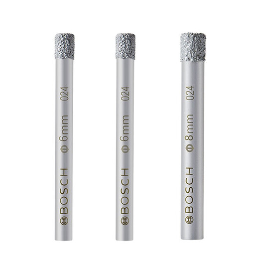 Bosch (BOSCH) brazed diamond hole drill bit marble floor tile vitrified tile tile hole opener drill bit set (6/6/8mm)