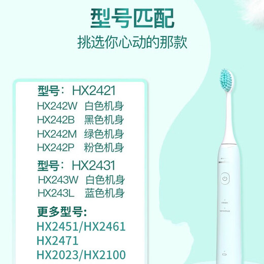 Lion Guard is suitable for Philips electric toothbrush heads HX2 series HX2431HX2471HX2421HX2461HX2451, etc. 4 pieces HX2424