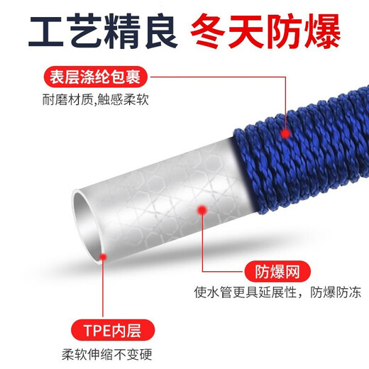 Giant wood car wash high-pressure spray gun household telescopic water hose tap water spray gun powerful pressurized yard pouring car wash artifact 30-meter telescopic tube car wash high-pressure water gun