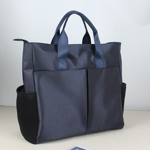 Aimuge handbag large-capacity document bag dossier handbag professional information bag unisex travel bag sports bag blue