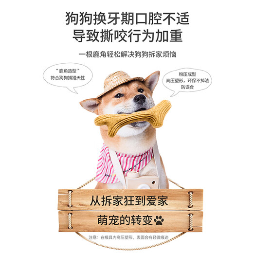 GiGwi Dog Toys Teething Sticks Dog Teething Toys Puppies Small Dogs Wood Plastic Antlers Small Pet Supplies Toys