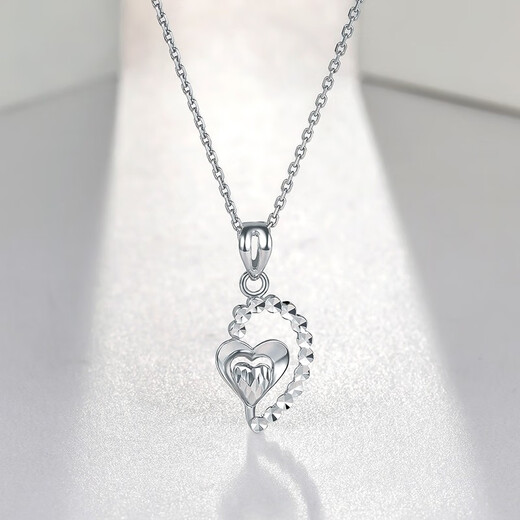 Saturday Fortune (ZLF) PT950 platinum pendant women's car flower heart-to-heart pendant without chain T 1.21g