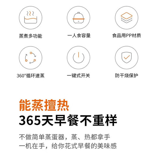 Joyoung egg steamer automatic power off household small multi-functional mini lazy breakfast artifact boiled egg egg cooker single layer retro green