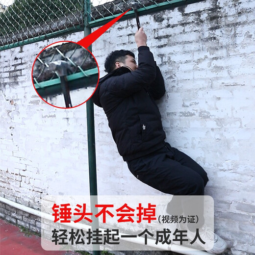 New Australian and New Zealand claw hammer for woodworking, multifunctional insulated handle, high carbon steel, round head, tooth surface, 10 taels, magnetic bent tail, Y-J06M