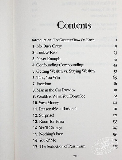 致富心态 关于财富 贪婪与幸福的20堂理财课 The Psychology of Money 英文原版 Morgan Housel