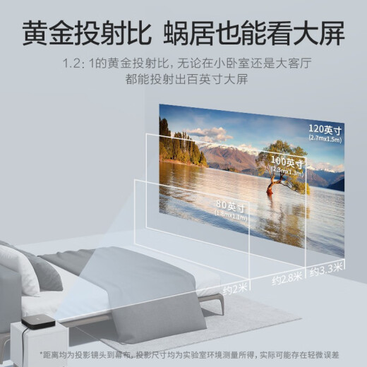 XGIMI Z6X projector home projector bedroom (0.33'DMD true highlight 800ANSI Harman Kardon original audio motion compensation)